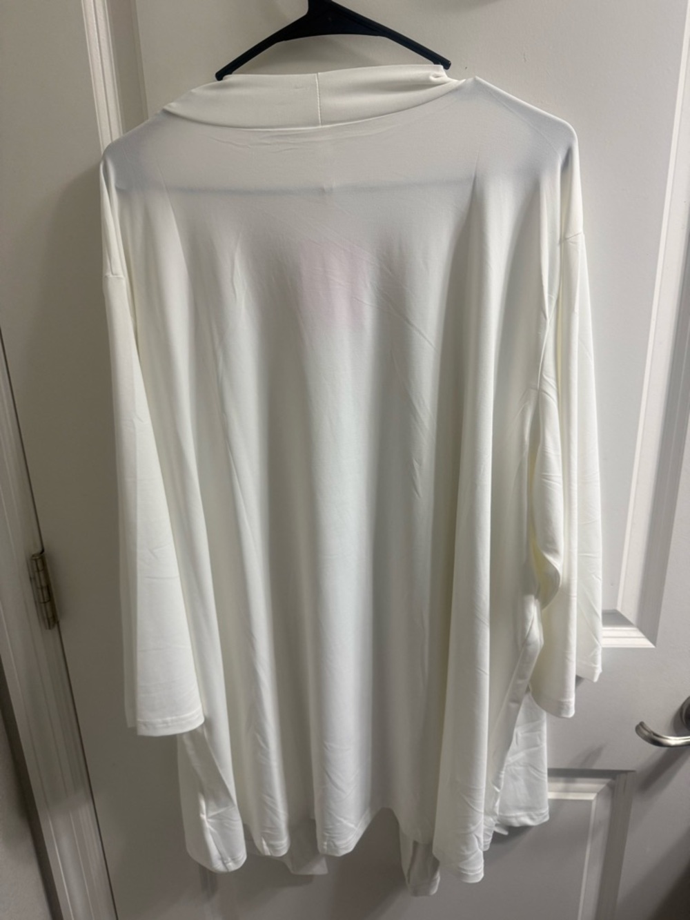 White Open-Front Women's Blouse Cardigan - Picture 3 of 4